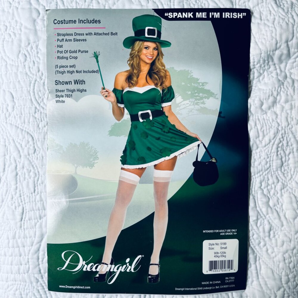 Dreamgirl "Spank Me I'm Irish" costume Small